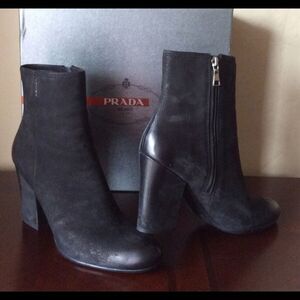 PRADA Calzature"Capra Antic S" LEATHER ANKLE BOOTS